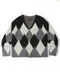 20F/W MOHAIR  ARGYLE CARDIGAN_BLACK