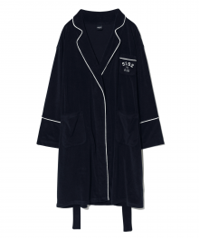 PIPING POINT TERRY ROOM ROBE [NAVY]