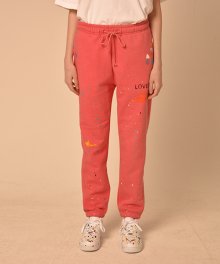 [unisex] pg paint pants (dark pink)
