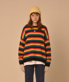 rainbow knit (black)