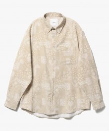 Paisley Corduroy Shirts [Beige]