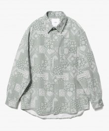 Paisley Corduroy Shirts [Hedge Green]