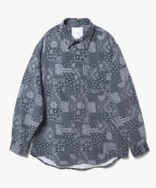 Paisley Corduroy Shirts [Navy]