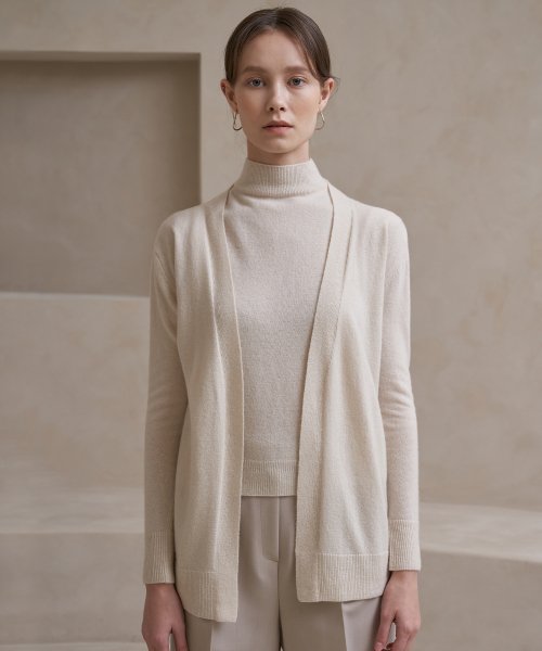 르네제이(RENEJ) Wool Nocollar Cardigan 