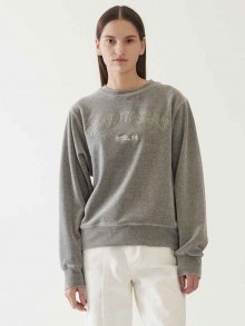 temptation velour sweatshirt  (grey)