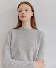 CASHMERE TWIST KNIT_GRAY