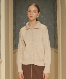 TURTLENECK CARDIGAN_OATMEAL