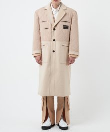 OUT QUILTED WOOL COAT (BEIGE)