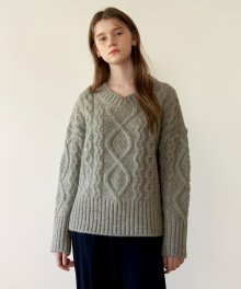 Touch Cable Knit_Gray