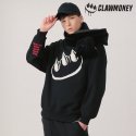 클라우머니(CLAW MONEY) 뽀글발바닥 기모 맨투맨 티셔츠 BK