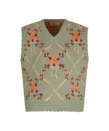 rose knit vest