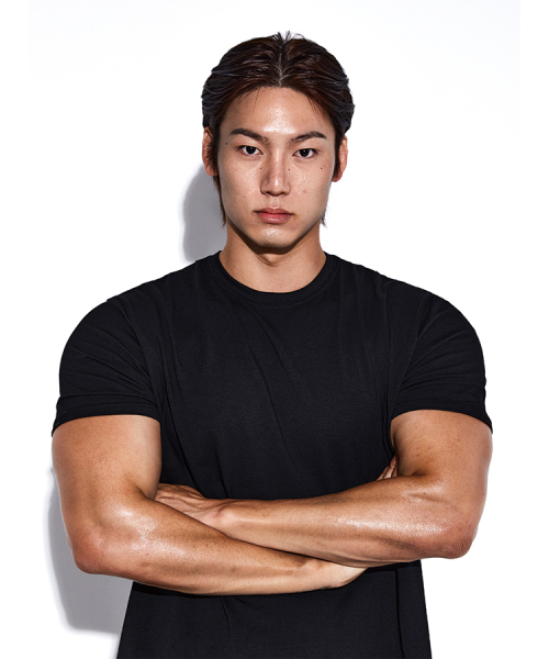 무지 모달머슬핏 반팔티 (블랙)