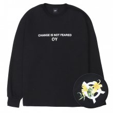 FLOWER LOGO SLEEVE T-BLACK