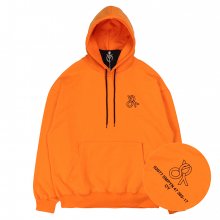 ZIPPER POLA HOODIE-ORANGE