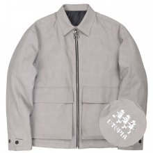 SHEEP&WOLF LEATHER JACKET-GREY