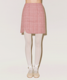 WAVE POINT CHECK SKIRT [PINK CHECK]