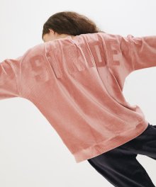코듀로이 어플리캣 스웨트 셔츠 – PINK