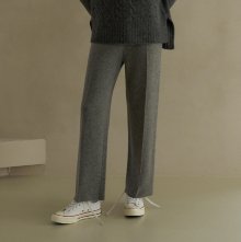 double weaving knit wool pants (grey)