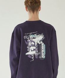 [기모] PERCEPTION Sweatshirt DARK PUPLE