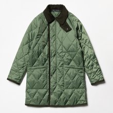 Collar Quilted Coat - Green Sward(52)