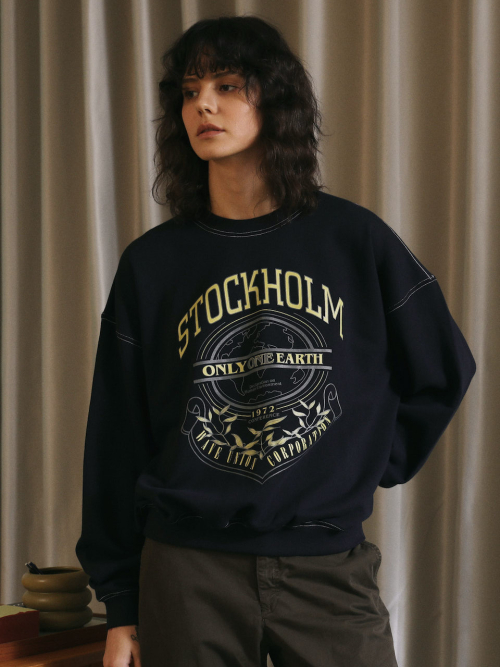 Stockholm свитшир темно-синий
