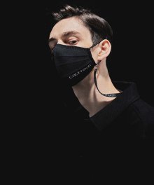 KNITTED MASK - BLACK