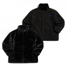 [UMB X VEGAN TIGER] Reversible Faux Fur Jacket Black (U0423CJKD2)