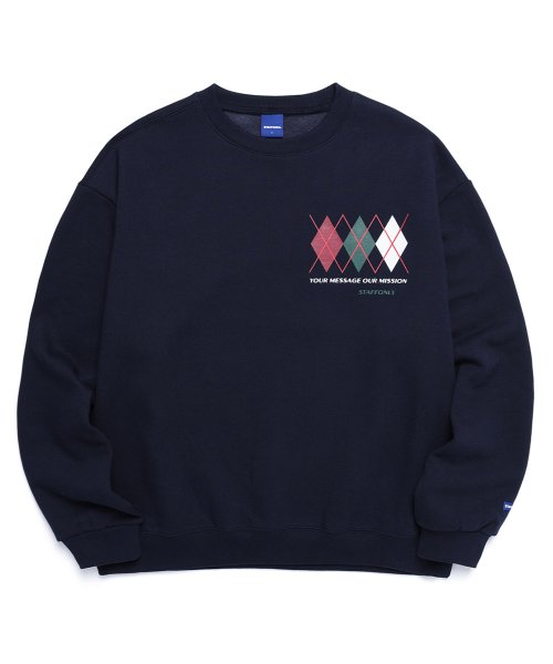 SMALL ARGYLE свитшир темно-синий