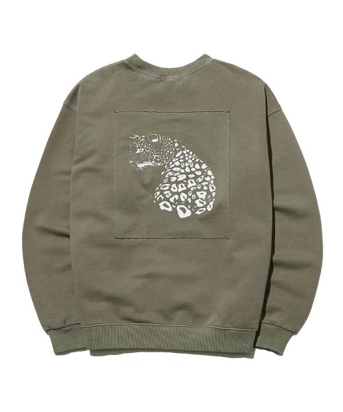 폴루션(pollution) Pigment Leopard Sweatshirt