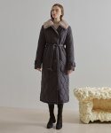 에트몽(ETMON) Detachable Fur Collar Padding Coat  Black
