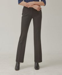 Slim line high-rise trousers(Black)