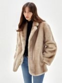 해브레스(HAVE LESS) 21FW Jennie eco fur mustang jacket beige