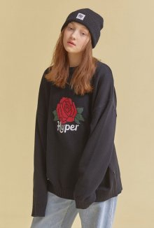 [hyper] 하이퍼 로즈 스웨터(Black) SPKWB1CC91