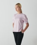 포지티브 바이브(POSITIVE VIBE) Voluminious sleeve semi mock neck t-shirt (Lilac)