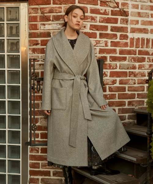 살롱 드 욘(SALON DE YOHN) Classic Robe Coat_ Grey - 289,000 | 무 