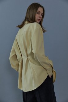 Back button sherly shirt (Cream yellow)