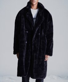 Symbol Fur Coat Black