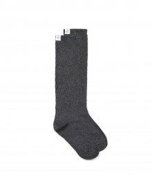 TWILL MIDDLE SOCKS_CHARCOAL