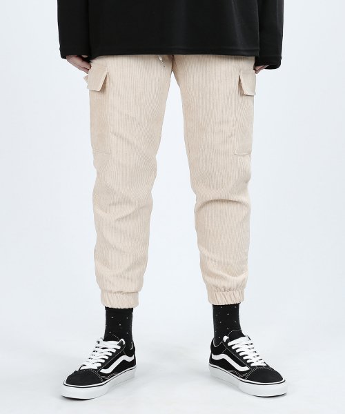 CORDUROY JOGGER PANTS крем
