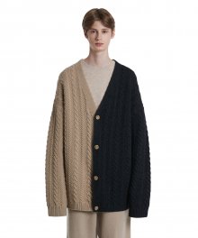 Cable Wrap Wool Cardigan Jacket