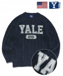 HERITAGE CABLE KNIT NAVY