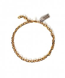 [써지컬스틸] BR13 Gold angled chain bracelet