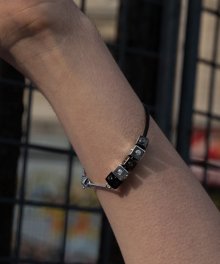 BR18 Mix cube leather bracelet