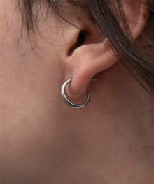 [써지컬스틸] BR29 Cylinder clutch thin round earrings