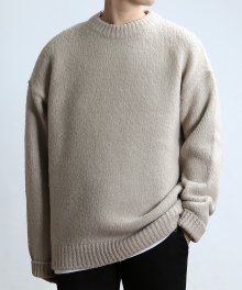 CRATER NECK KNIT (OATMEAL)