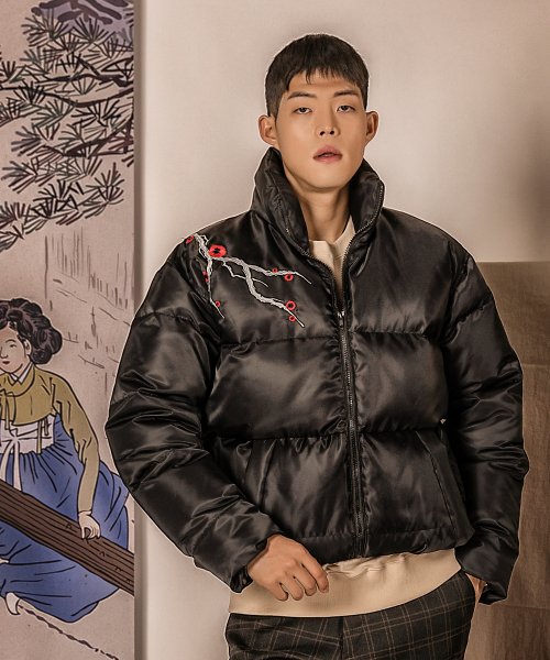 아시하(asiha) M ASH20-04PD 매화 덕다운 패딩 Black
