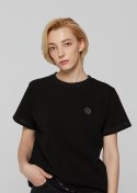주네시(JUNECI) 에센셜 슬럽 티셔츠 - 블랙