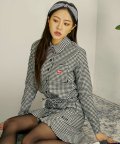 BUTTON UP CROPPED SHIRT-GINGHAM CHECK