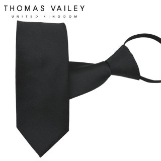 토마스 베일리(THOMAS VAILEY) 자동/지퍼넥타이- 예장 블랙 슬림 7cm
