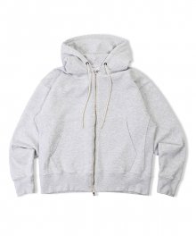 REVERSE HEAVY HOOD ZIP SWEAT_1% MELANGE GRAY